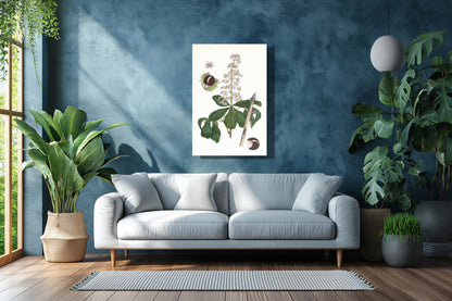 Wanddecoratie "Witte paardenkastanje, het leven van"