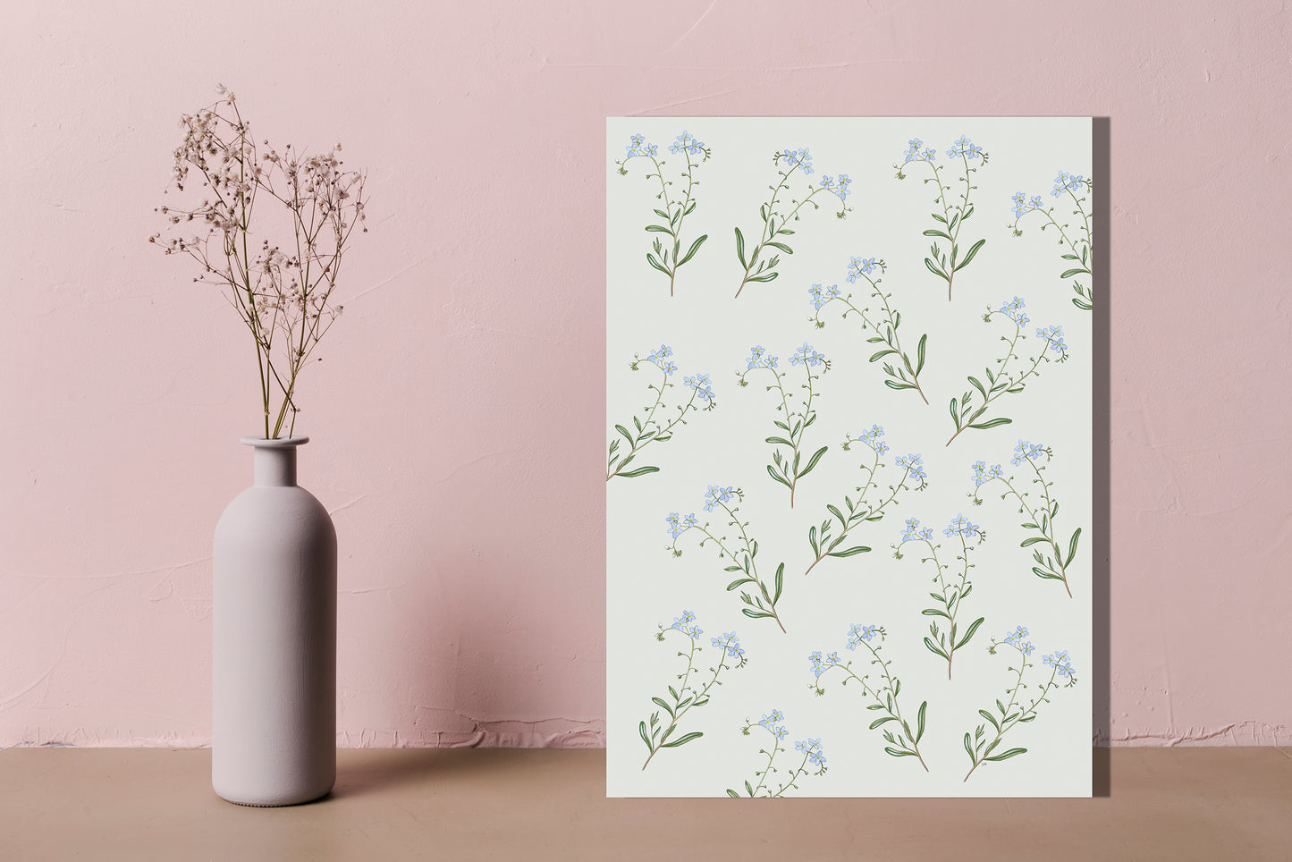 Wanddecoratie "Zompvergeet-mij-nietje"