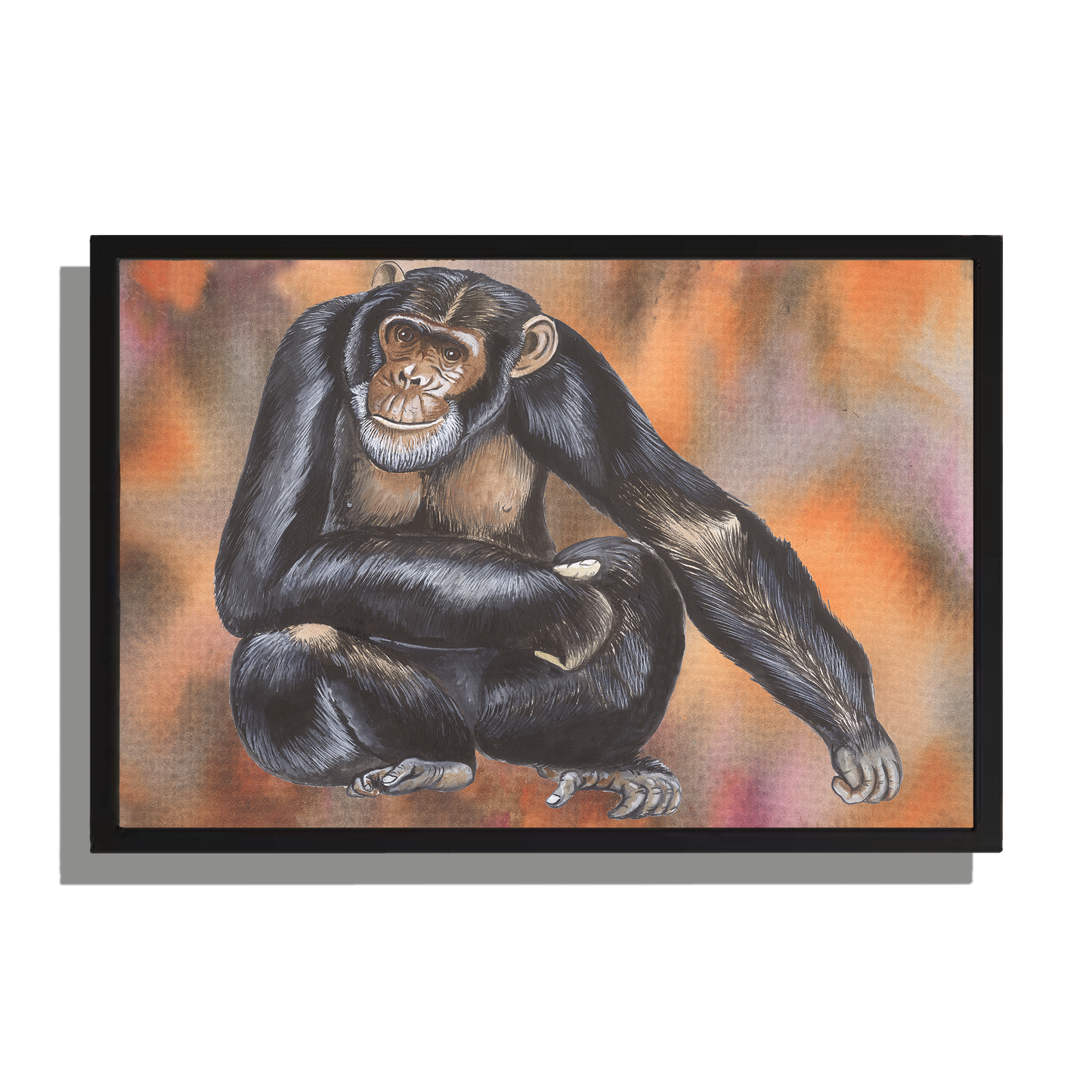 Wanddecoratie "Chimpansee"