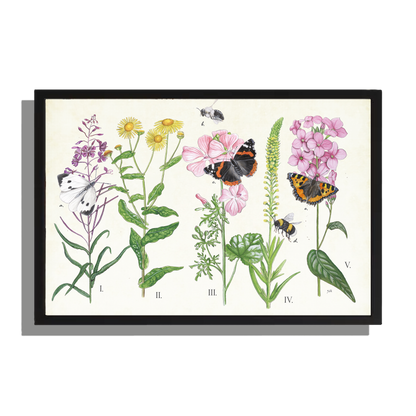 Wanddecoratie "Planten en haar insecten"