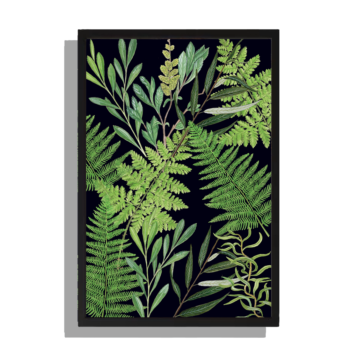 Wanddecoratie "Bladeren in de nacht"