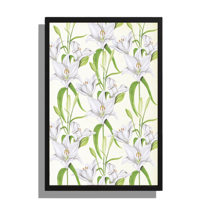 Ingelijst "Witte lelies"