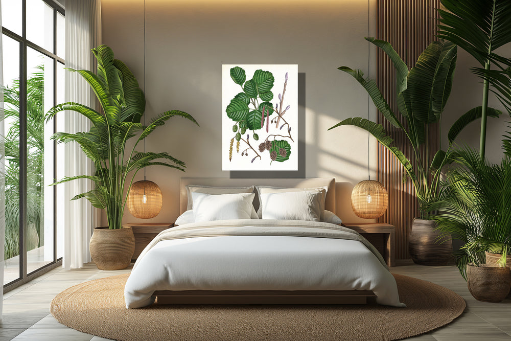 Wanddecoratie "Zwarte els, het leven van"