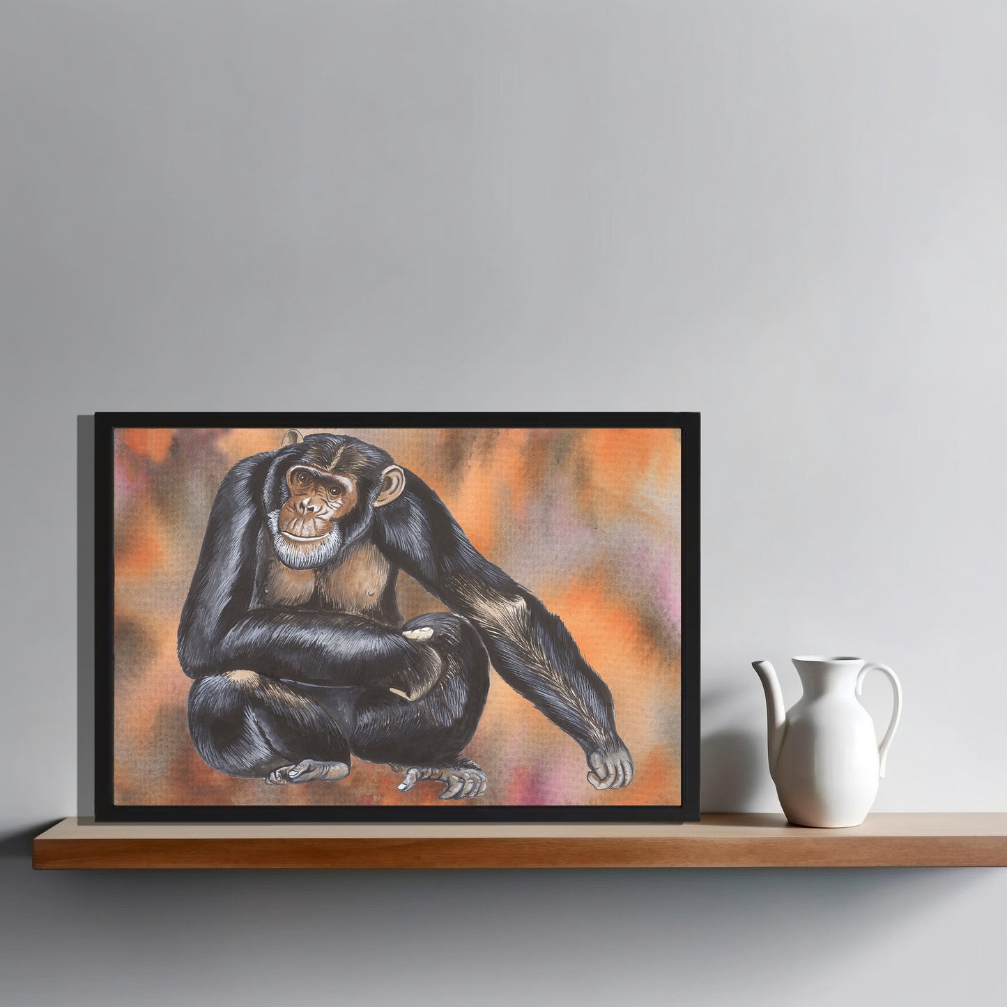 Ingelijst "Chimpansee"
