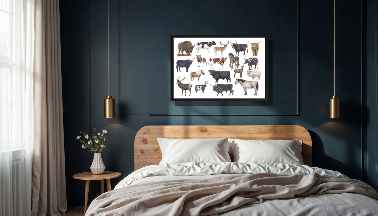 Ingelijst "Grote grazers"
