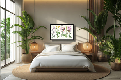Ingelijst "Planten en haar insecten"