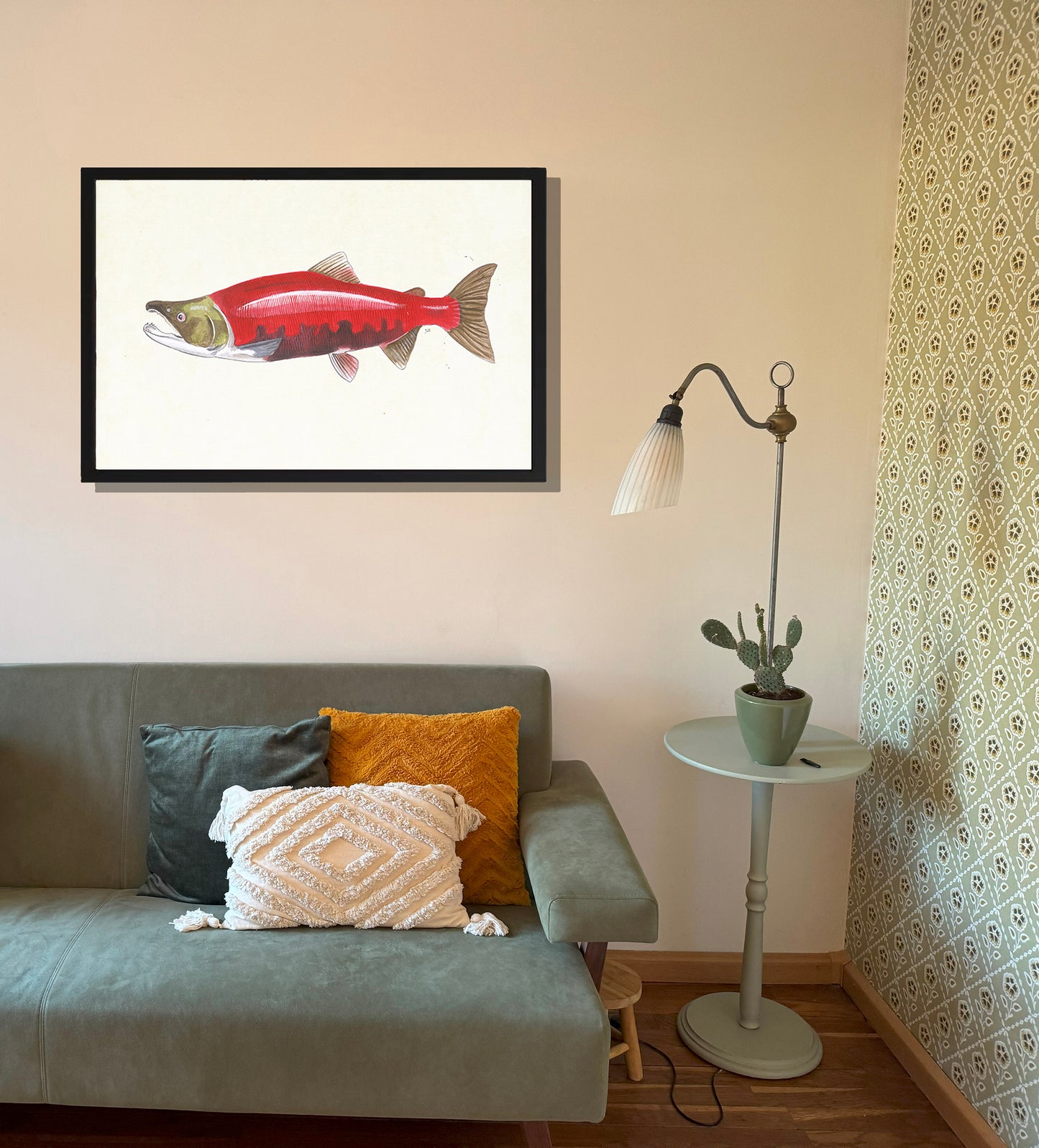 Ingelijst "Rode zalm"