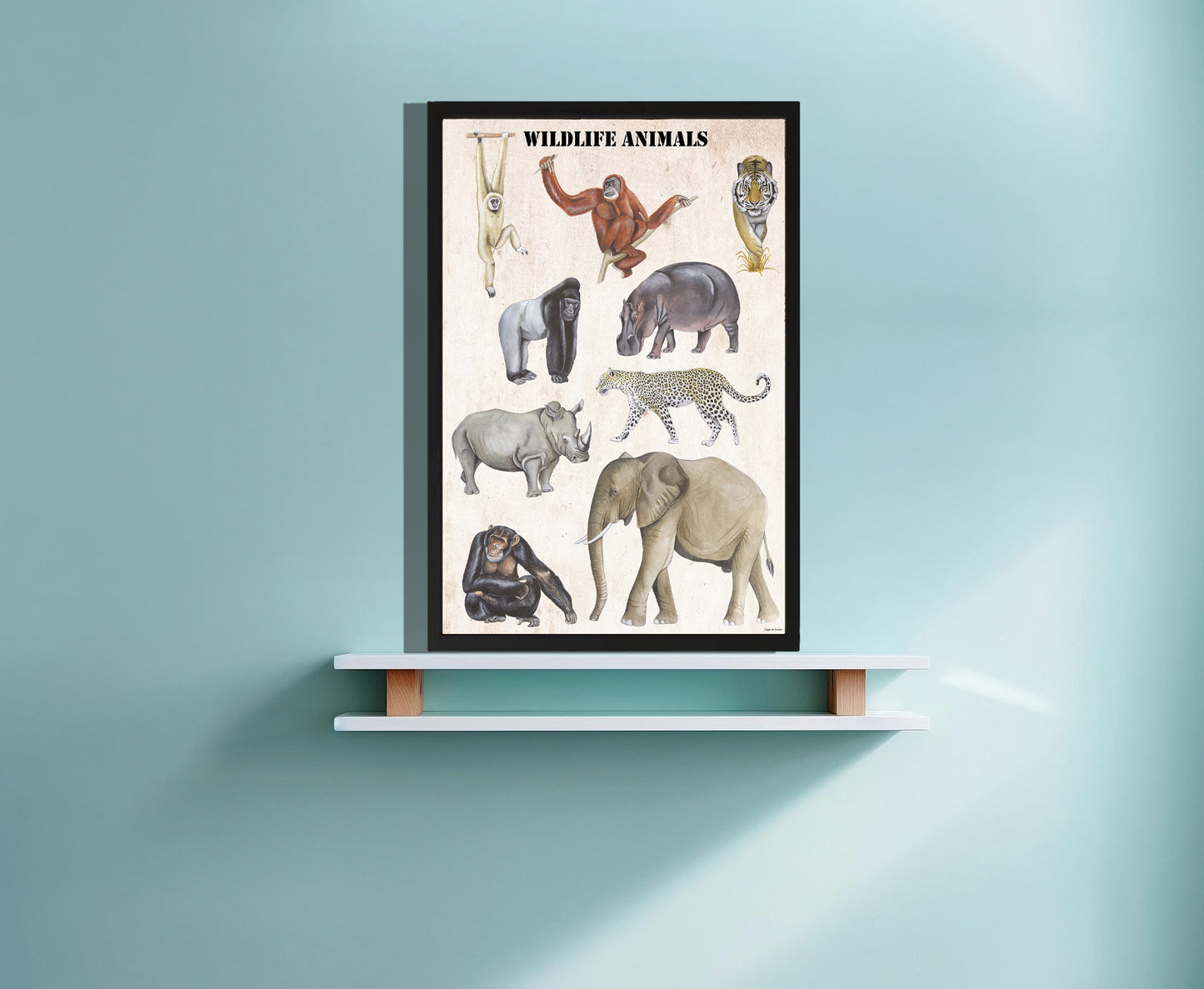 Ingelijst "Wildlife Animals"