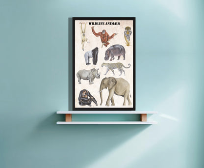 Ingelijst "Wildlife Animals"