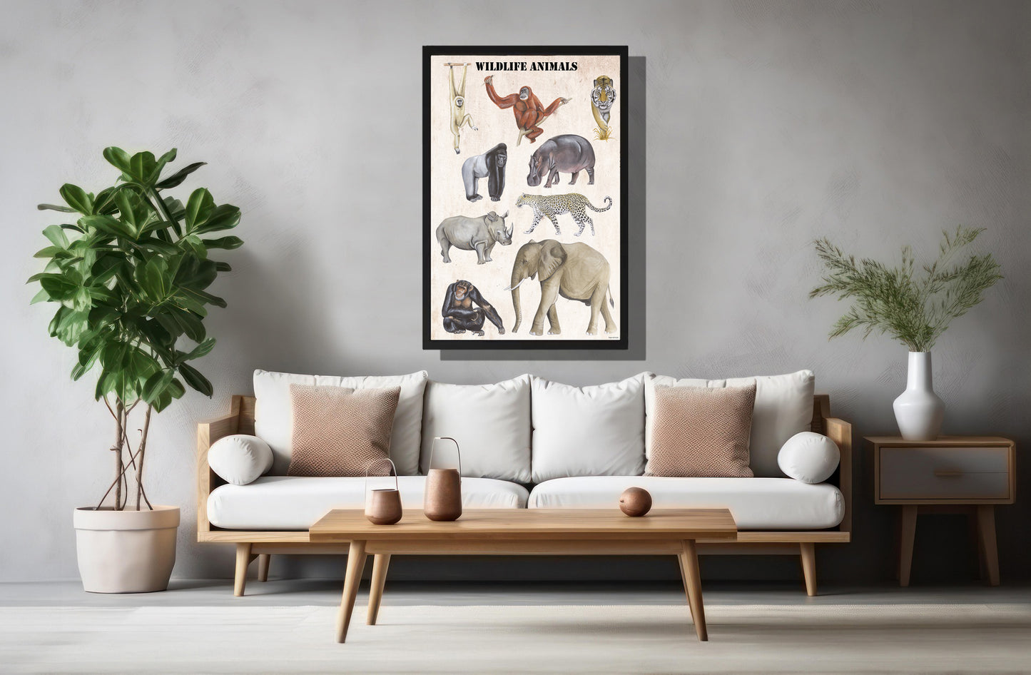 Ingelijst "Wildlife Animals"