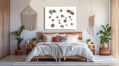 Wanddecoratie "Honingbijen in vlucht"