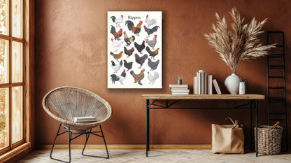 Wanddecoratie "Kippen"